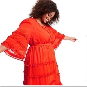 Alexis Dresses x Target Red Ruffle Dress - Plus Size 1XL